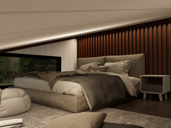 Harmony 9M çift loftlu Tiny House – ikinci loft yatak odası