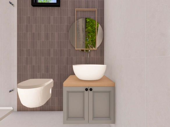 Natura Suites banyo detayları, lavabo ve seramik yüzey